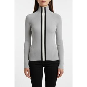 Cordova Soelden Turtleneck Top - Wool Sweatshirt Grey Melange - Medium